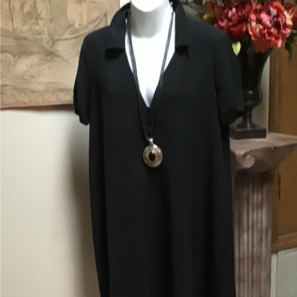 Zara Black Tunic Top